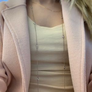 Jewelry - Long silver necklace with clear gemstones đź’Ž Jewelry - Long silver necklace with clear gemstones đź’Ž